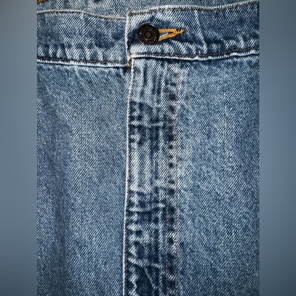 Vintage 505 Orange Tab Levis Regular Fit Straight Blue Jeans - Picture 4 of 7